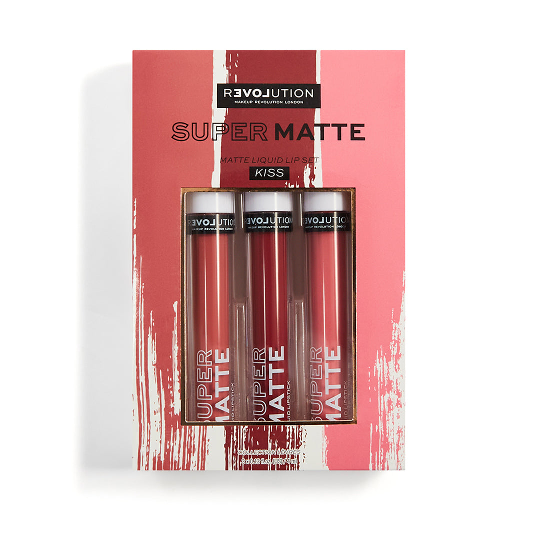 Revolution Relove Supermatte Liquid Lip Set Kiss