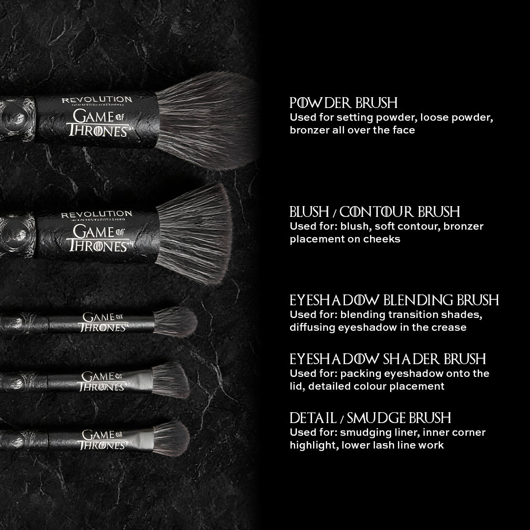 Makeup Revolution X Game of Thrones 3 Eyed Raven Brush Set