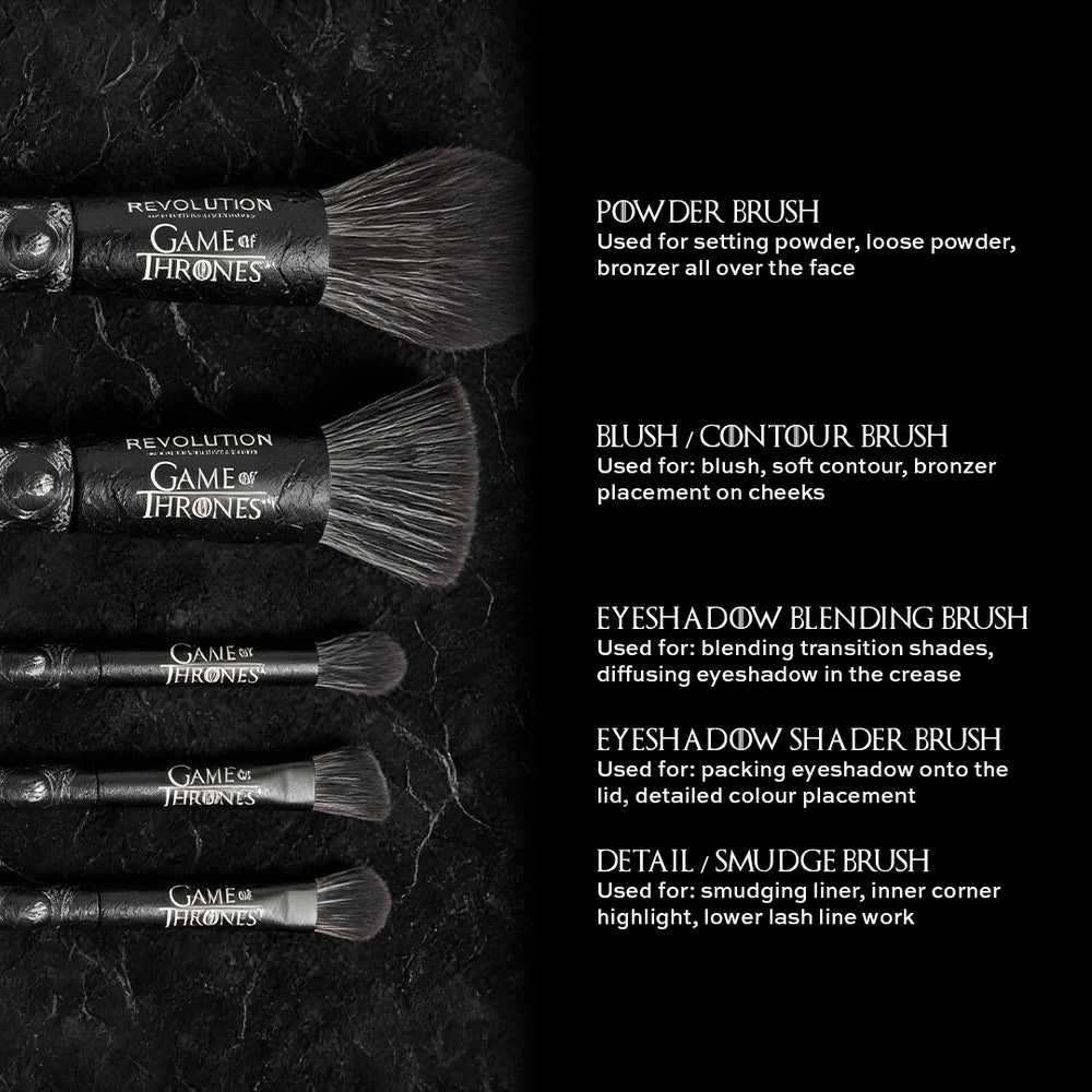 Makeup Revolution X Game of Thrones 3 Eyed Raven Brush Set