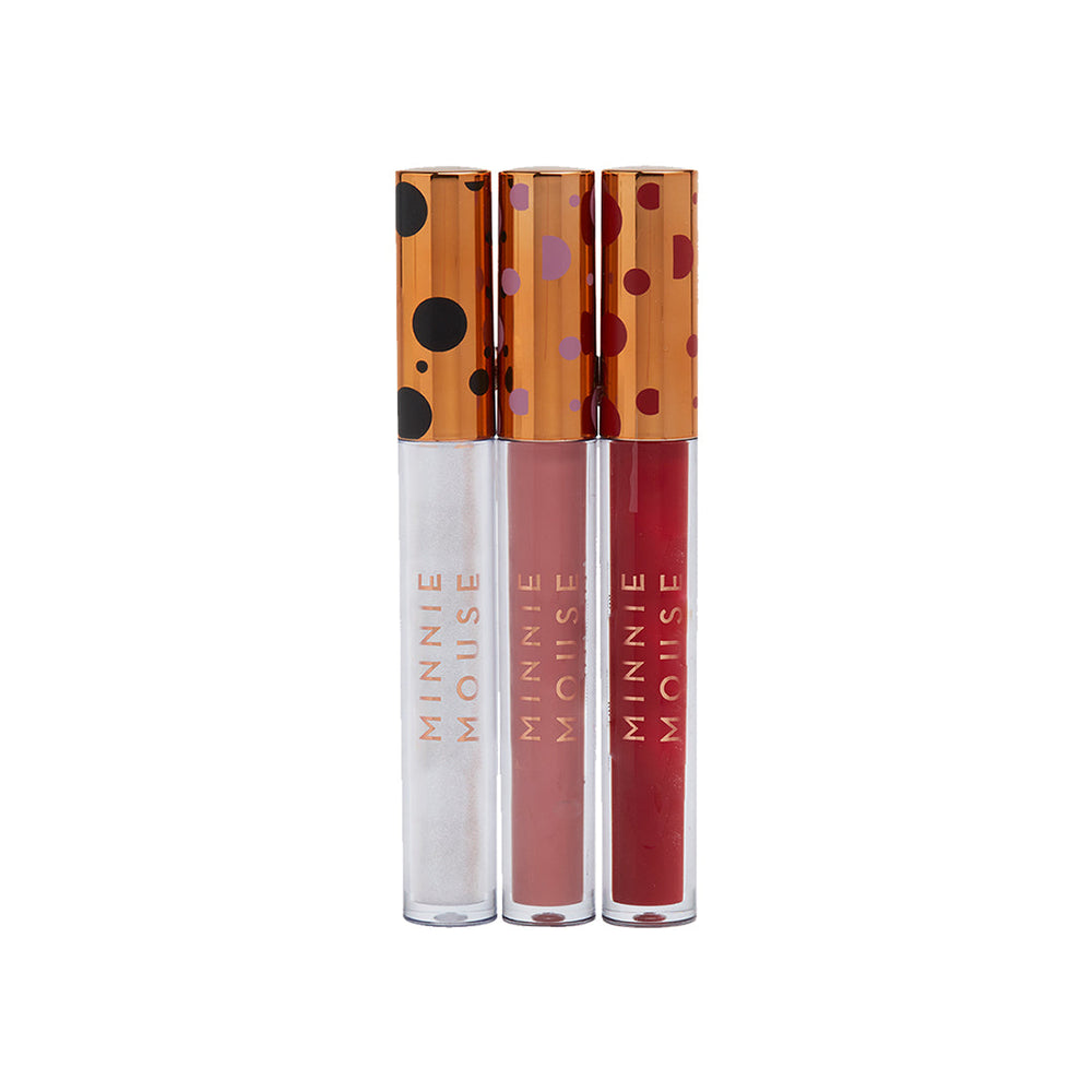 Disneys Minnie Mouse and Makeup Revolution Lipgloss Trio