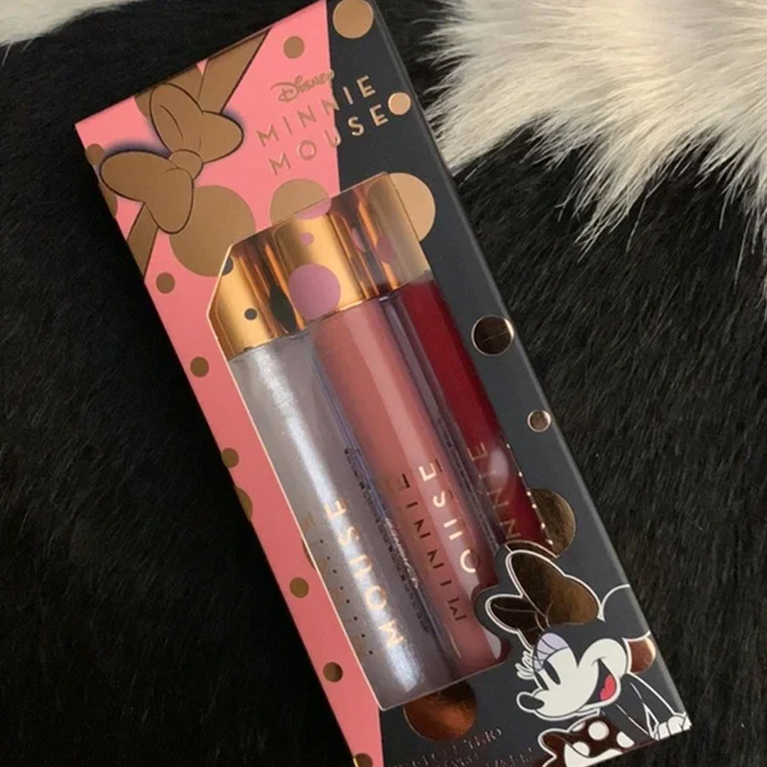 Disney's Minnie Mouse and Makeup Revolution Lipgloss Trio