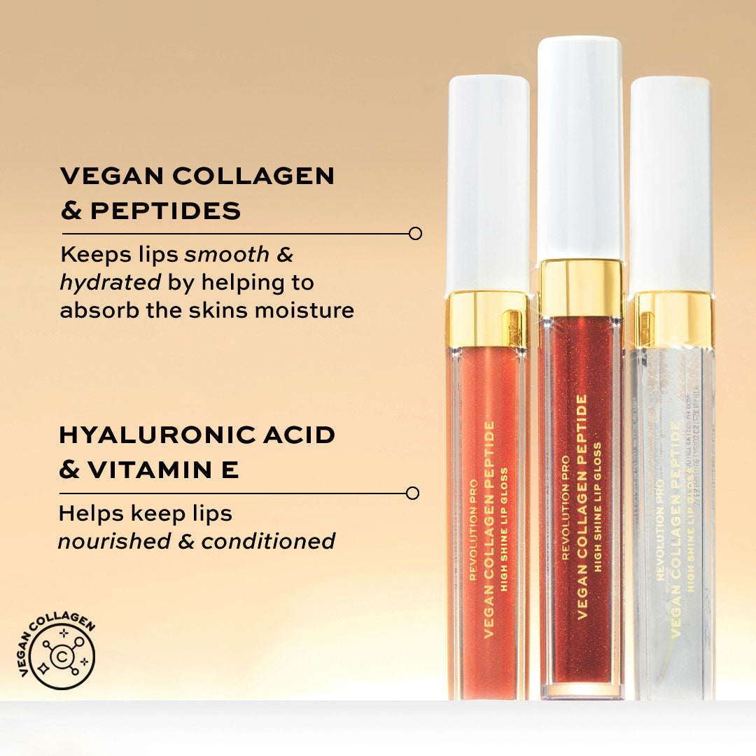 Revolution Pro Vegan Collagen Peptide High Shine Lip Gloss