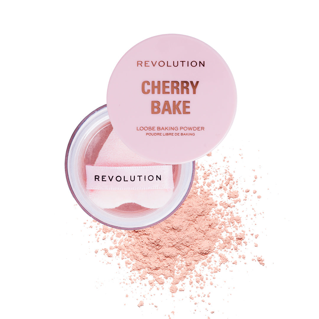 Makeup Revolution Y2K Baby Cherry Bake Loose Powder & Puff