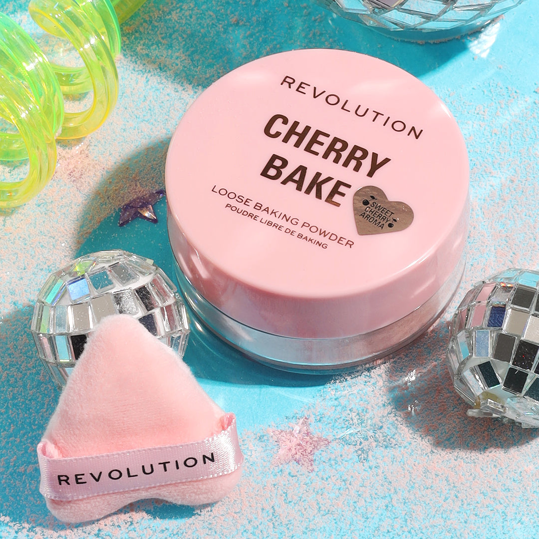 Makeup Revolution Y2K Baby Cherry Bake Loose Powder & Puff