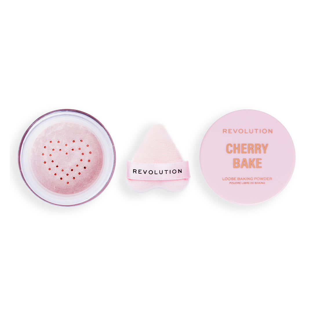 Makeup Revolution Y2K Baby Cherry Bake Loose Powder & Puff