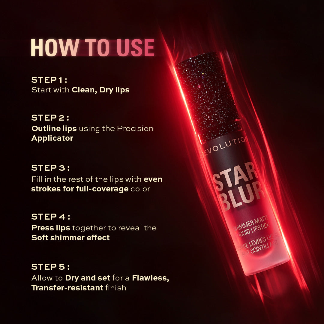 Makeup Revolution Star Blur Shimmer Matte Liquid Lipstick