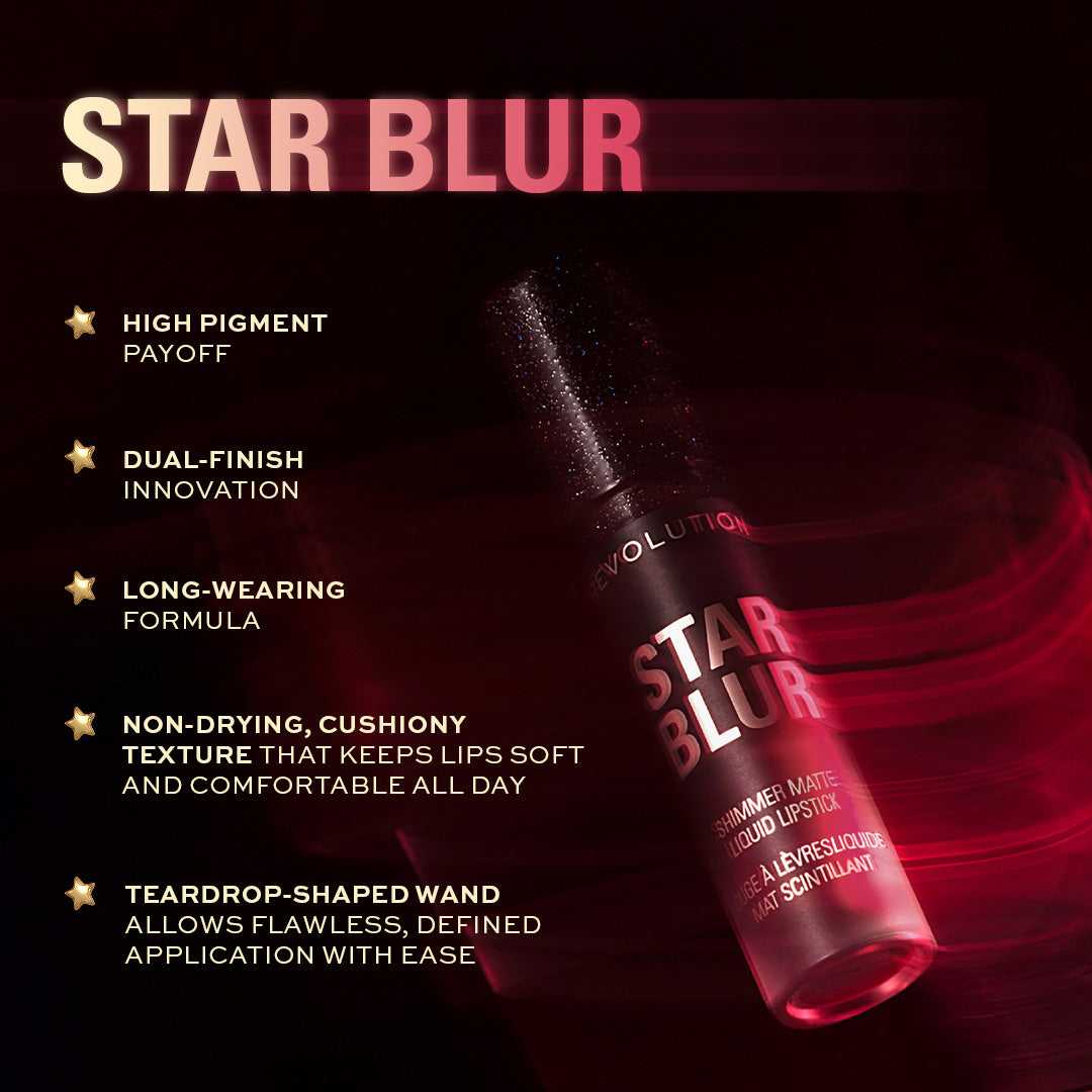 Makeup Revolution Star Blur Shimmer Matte Liquid Lipstick