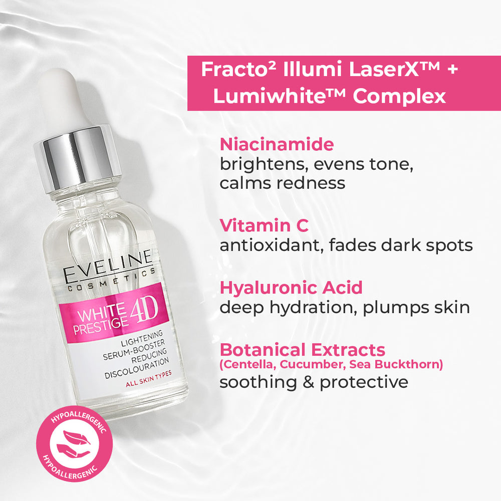 White Prestige 4D Lightening Serum-booster Reducing Discolouration 18ml