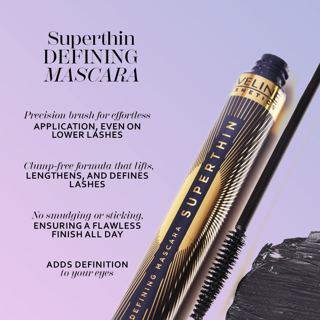 Eveline Cosmetics Superthin Defining Mascara BLACK 6 ml