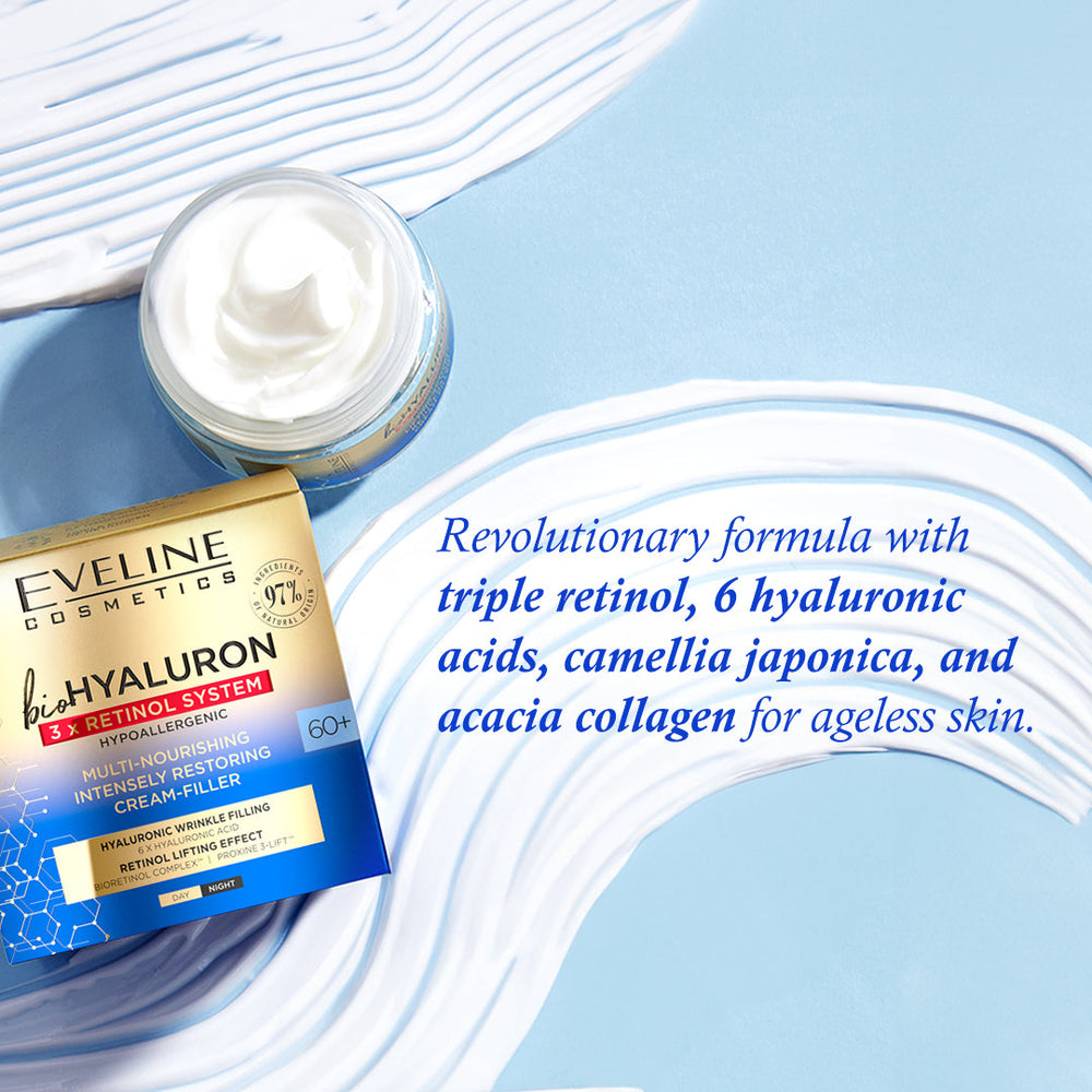 Biohyaluron 3X Retinol System Multi-nourishing  Intensely Restoring Day & Night Cream 60+ 50ml
