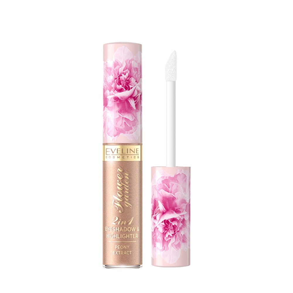 Eveline Cosmetics Flower Garden Eyeshadow & Highlighter-Golden Shade 6.5 ml