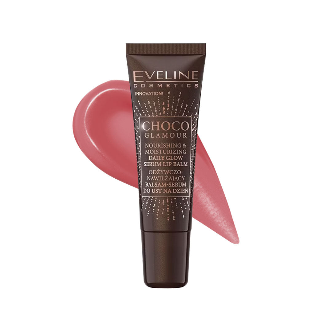 Eveline Cosmetics Choco Glamour Nourishing Moisturizing Serum Lip Balm 12ml