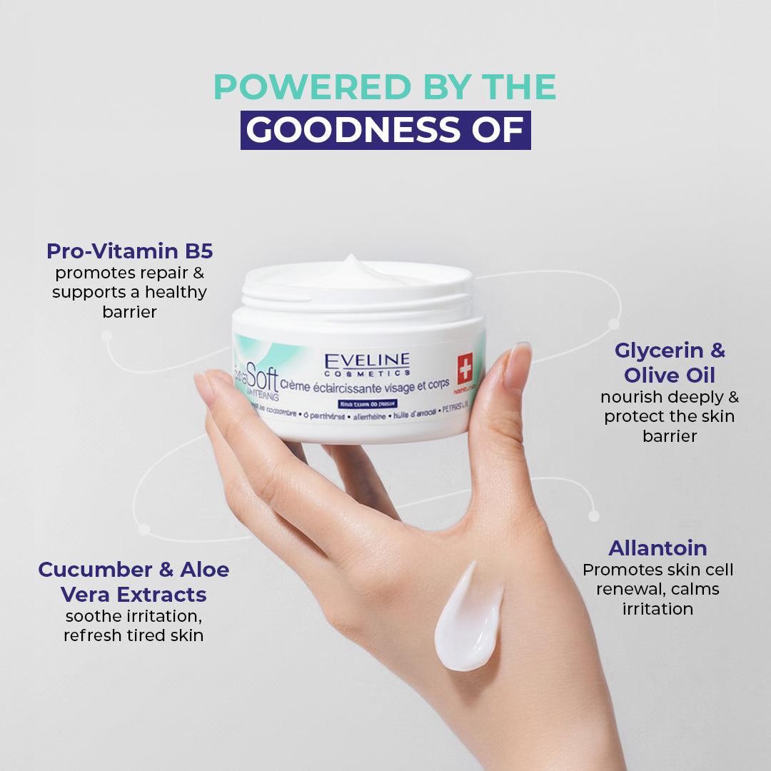 Eveline Cosmetics Extra Soft Whitening Face And Body Cream 100 ml