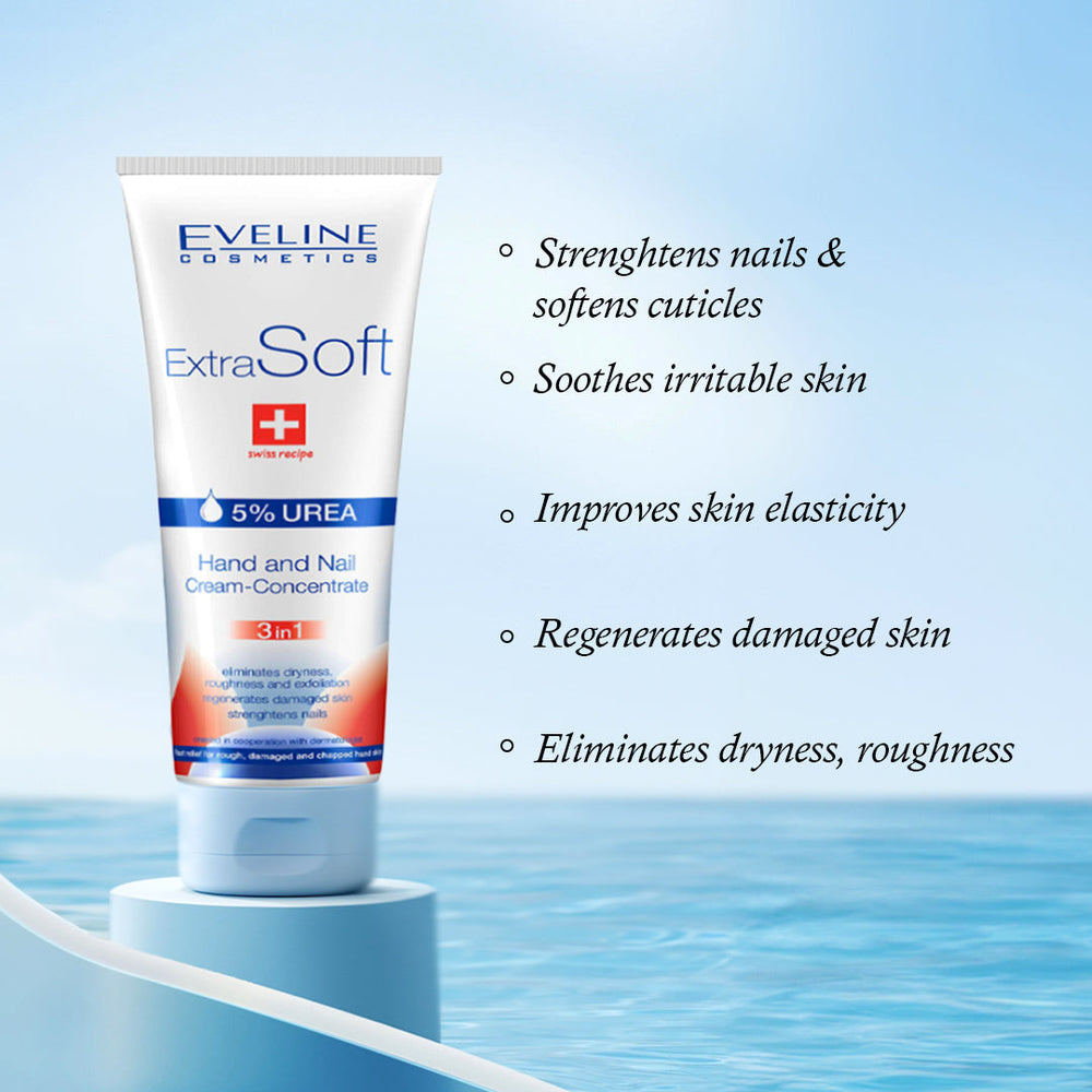 Eveline Cosmetics Extra Soft Hand And Nail Cream-Concentrate 3 In 1 100ml