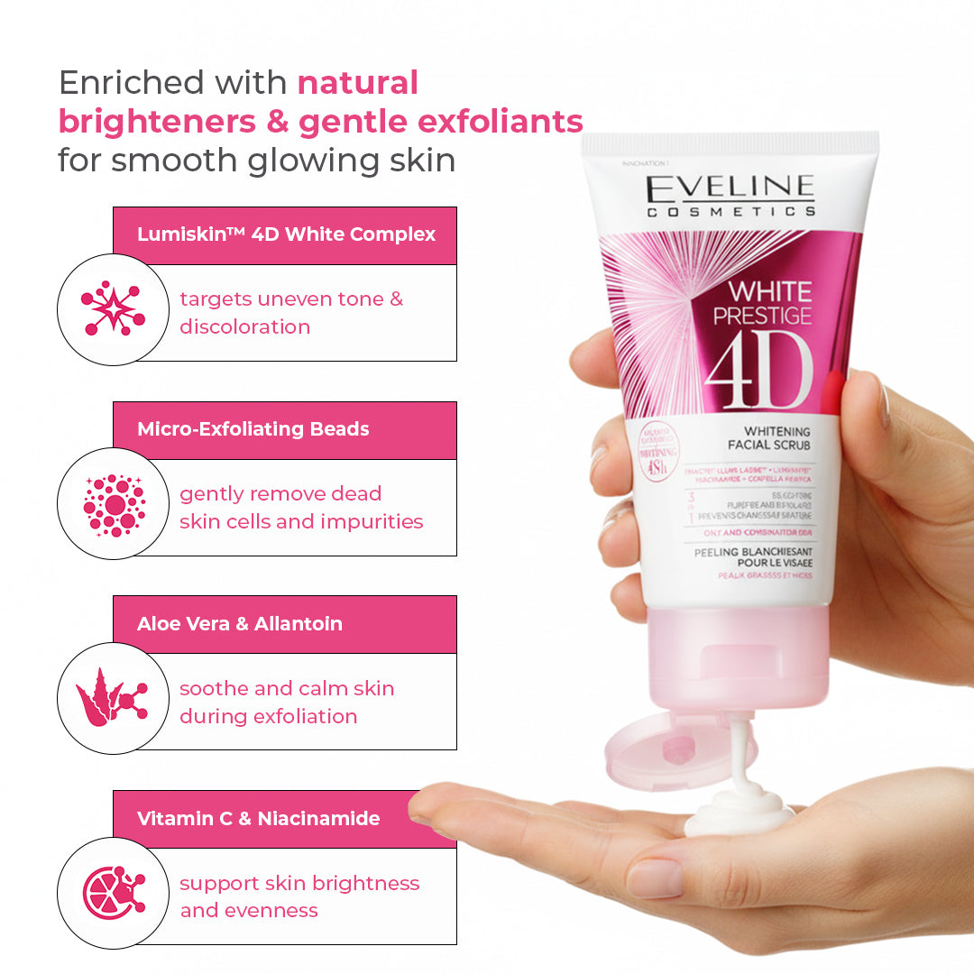 White Prestige 4D Whitening Facial Scrub 150ml