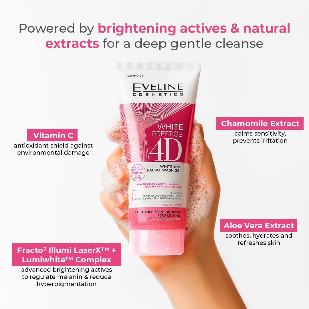 White Prestige 4D Whitening Facial Wash Gel