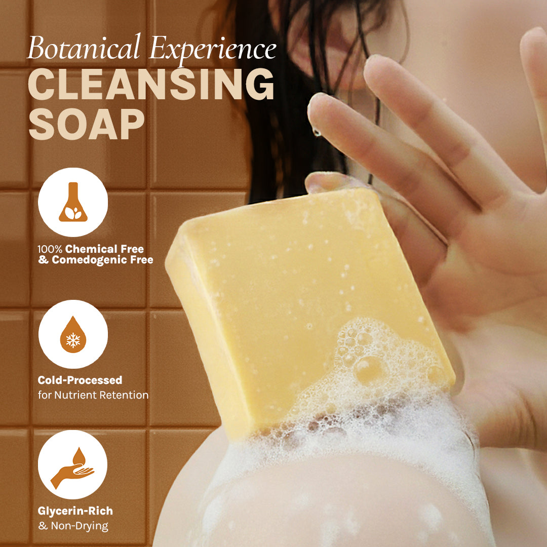 Organic Works Natural Energising Ginger & Cinnamon Soap for Normal to Oily Skin