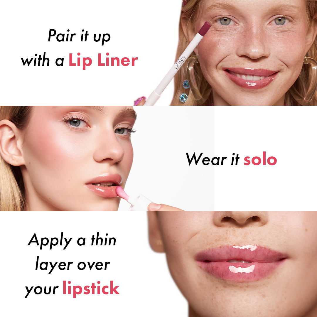 LAMEL Hydrating Lip Oil LET`S GLAZE Trio