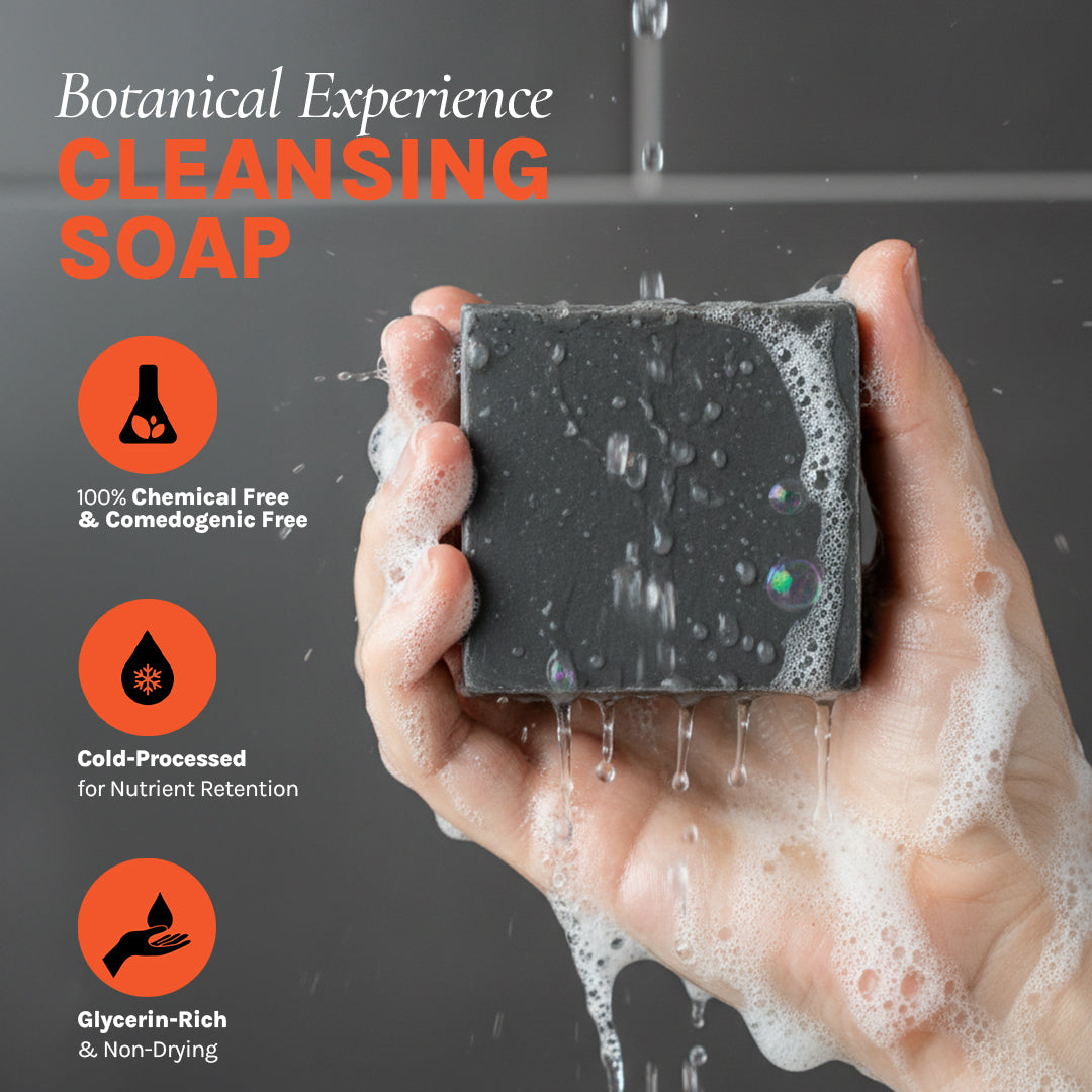 Organic Works Natural Purifying Activated Charcoal Soap for Blemish-Prone Skin