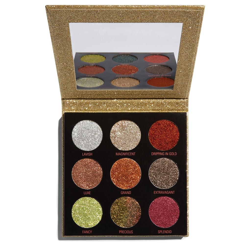 Makeup Revolution Pressed Glitter Eyeshadow Palette Midas Touch