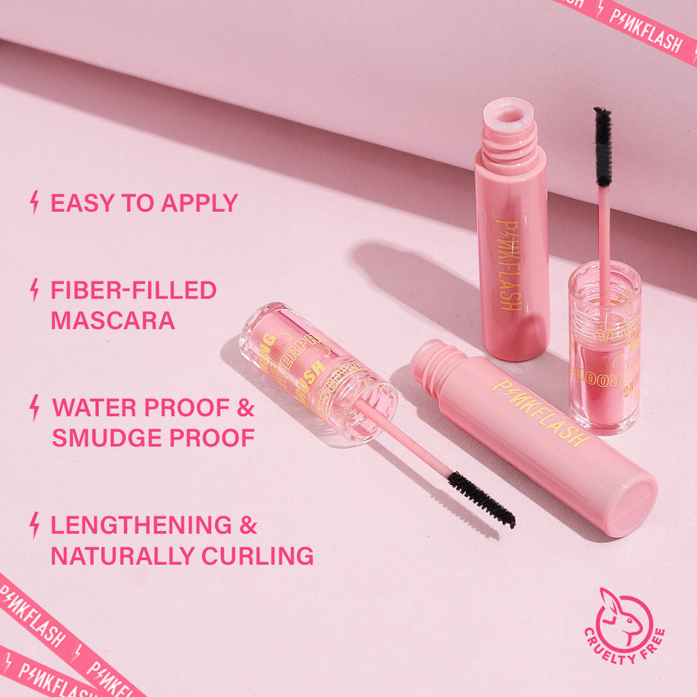 Pinkflash Lengthening Waterproof Micro Brush Mascara Black