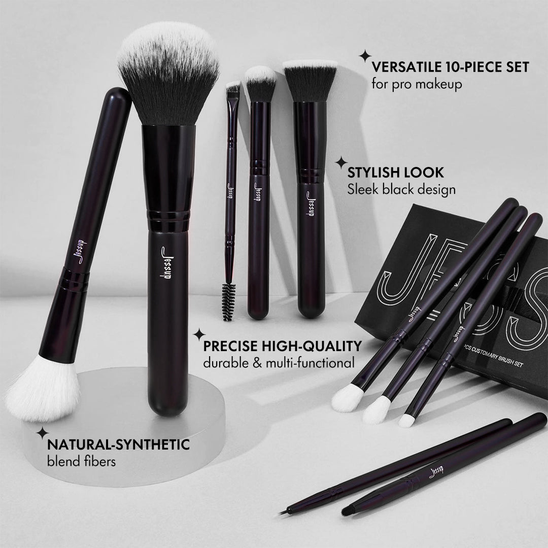 Jessup Beauty 10 pcs Customary Brush Set