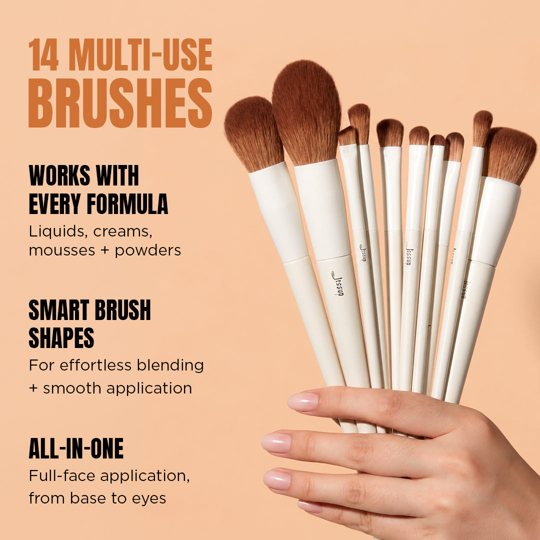 Jessup Beauty 14pcs Light Gray Comprehensive Collection
