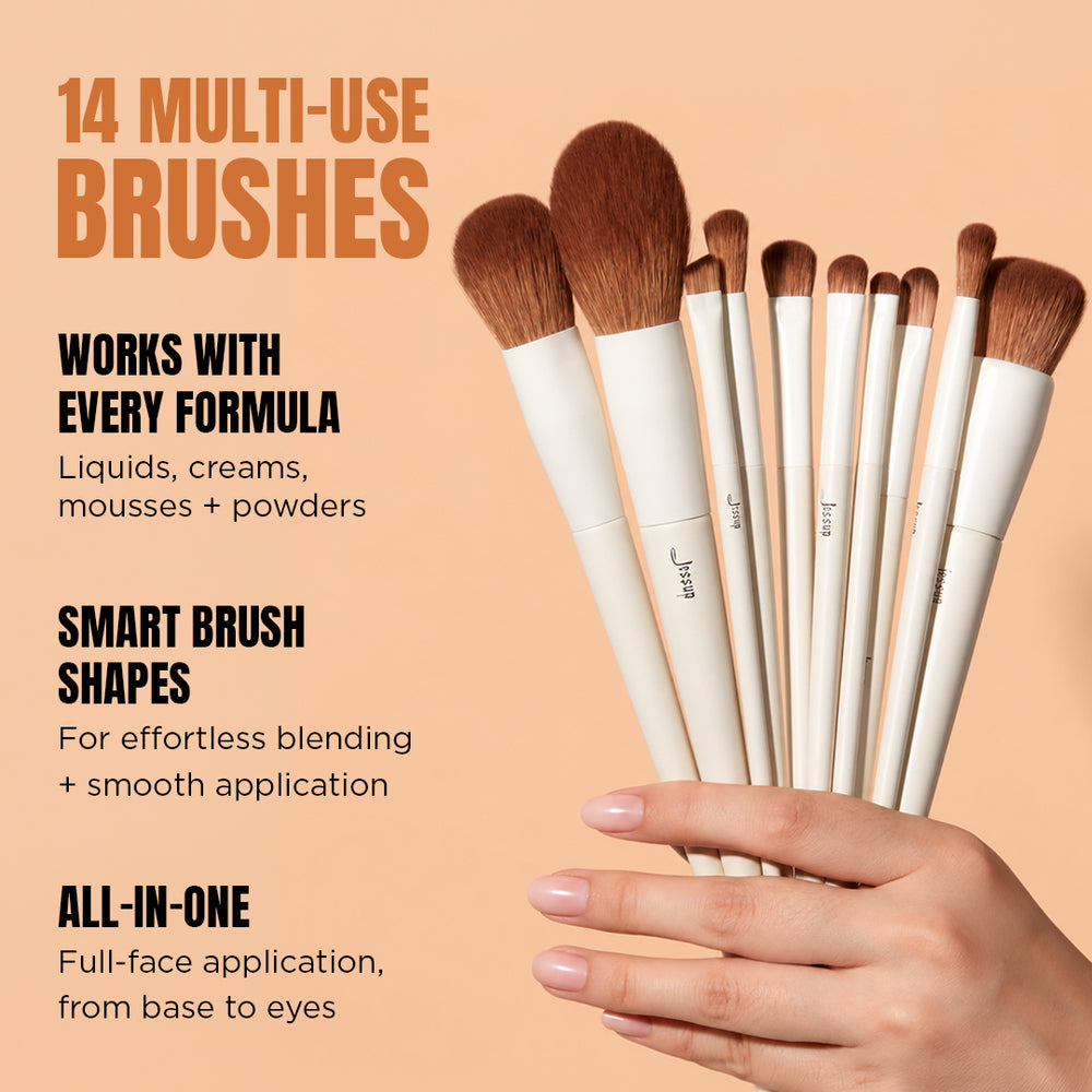 Jessup Beauty 14pcs Light Gray Comprehensive Collection