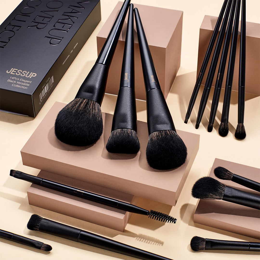 Jessup Beauty 14pcs Matte Black Versatile Collection