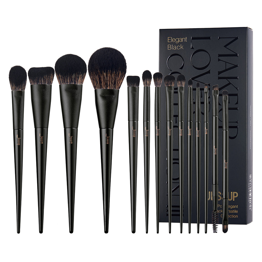 Jessup Beauty 14pcs Matte Black Versatile Collection