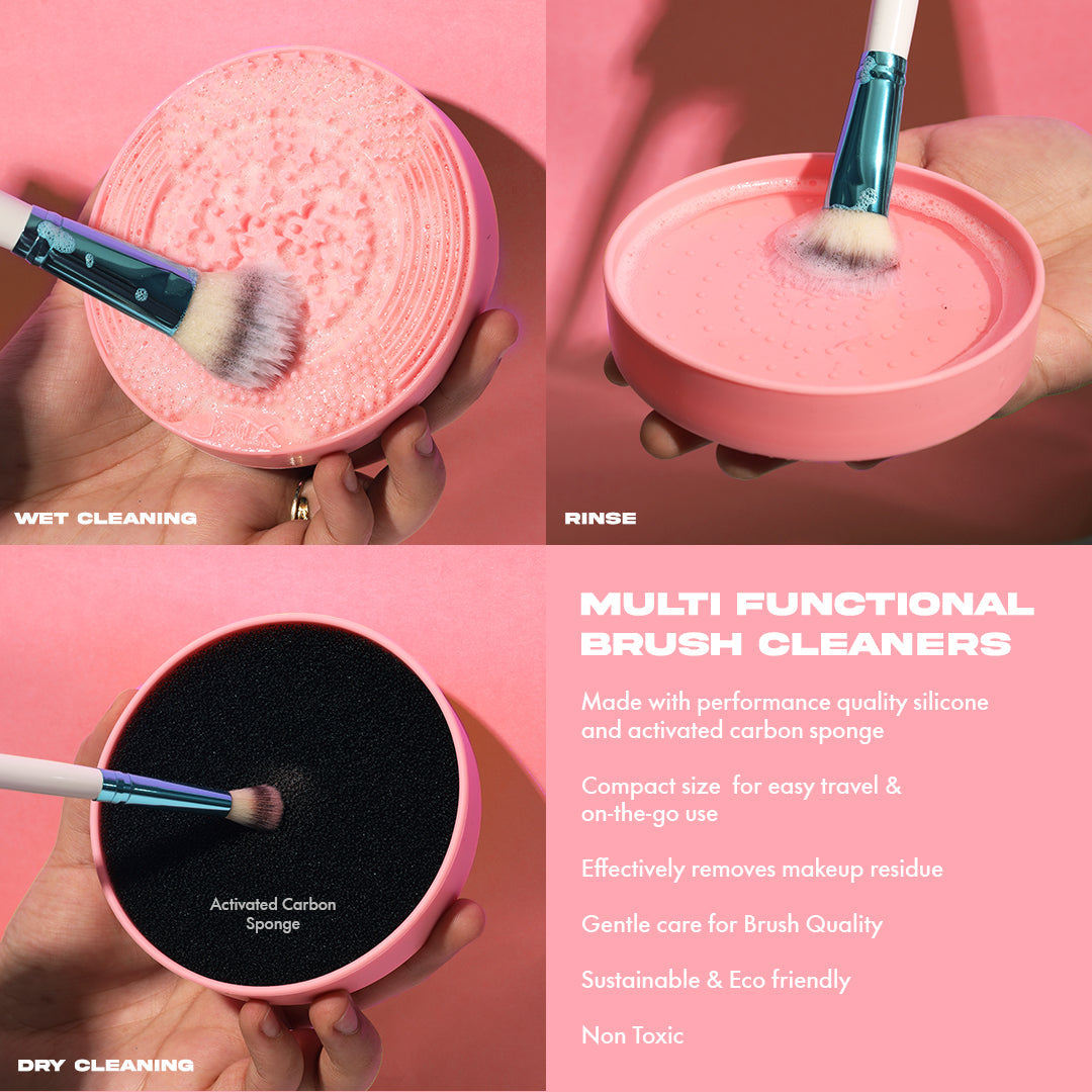 Jessup Beauty Sachet Pink Wet & Dry Brush Cleaner