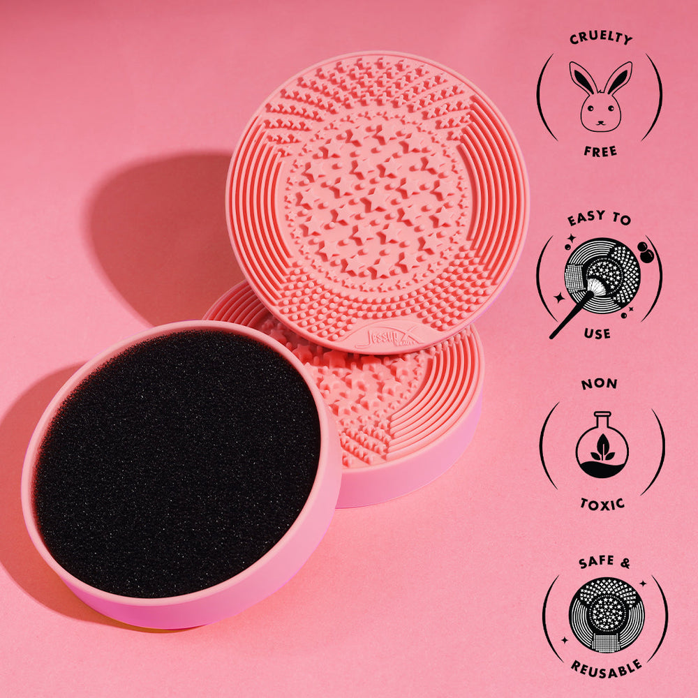 Jessup Beauty Sachet Pink Wet & Dry Brush Cleaner