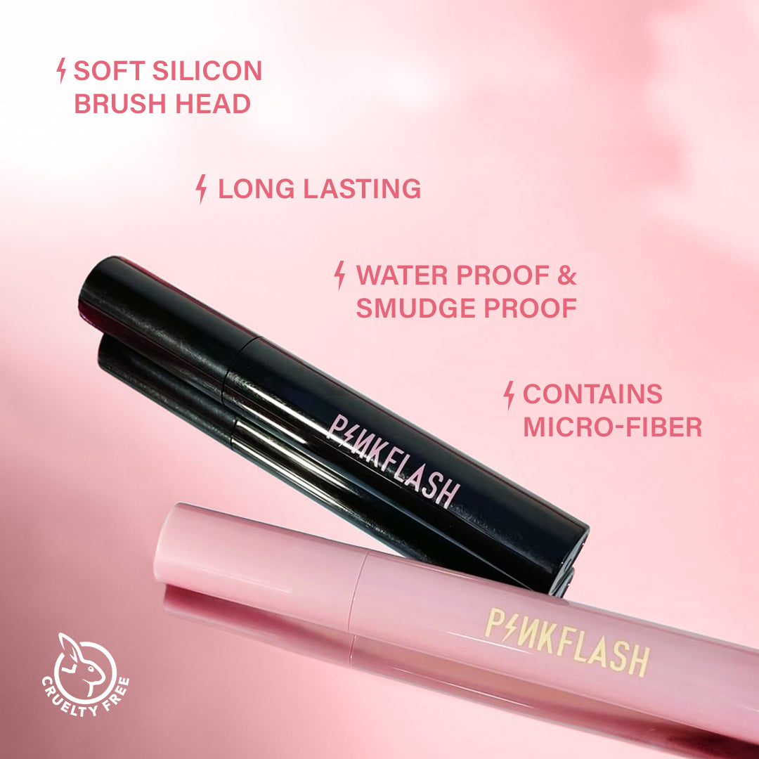Pinkflash Pink & Black Oil- Proof Curl Mascara