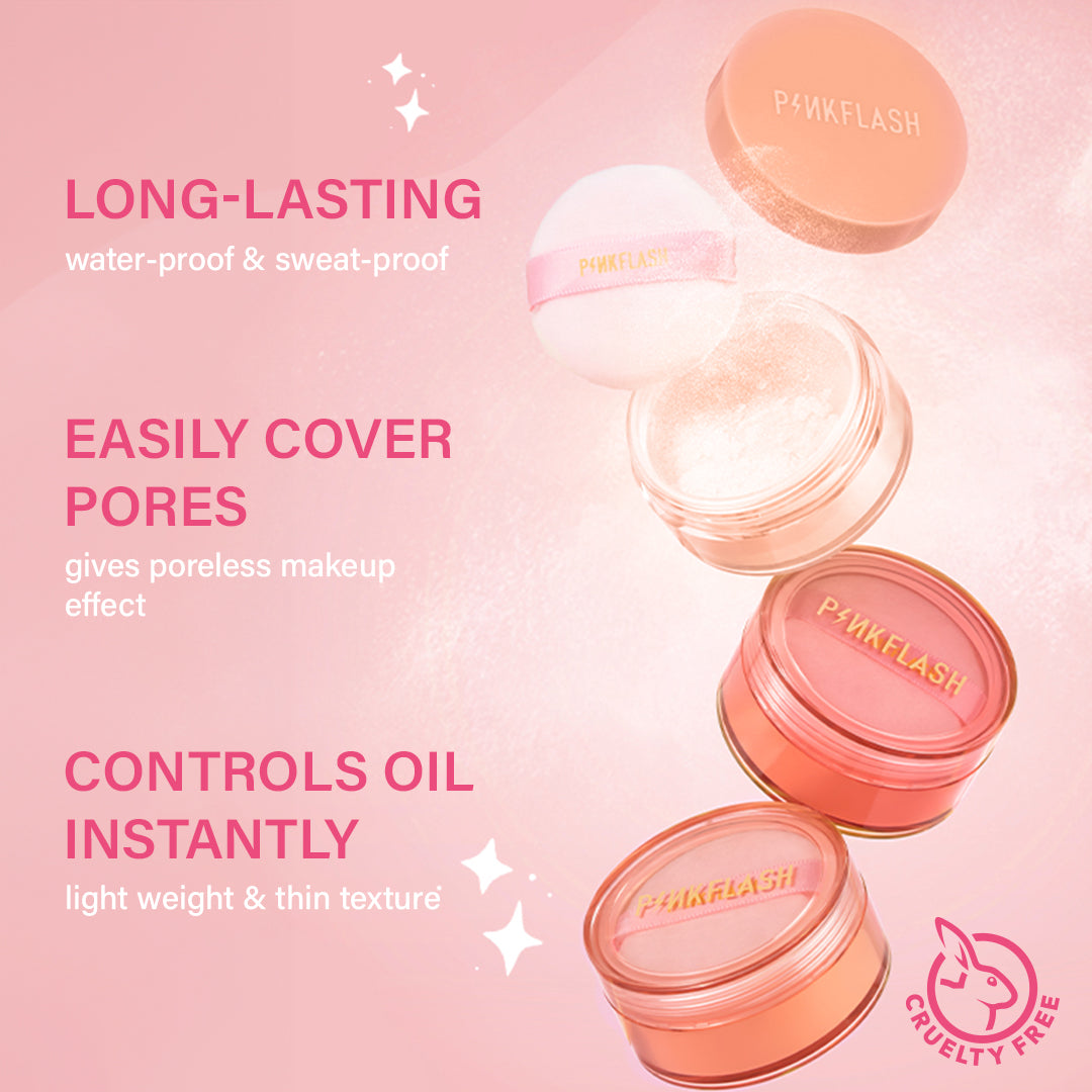 PINKFLASH Oil Controller Translucent Loose Powder