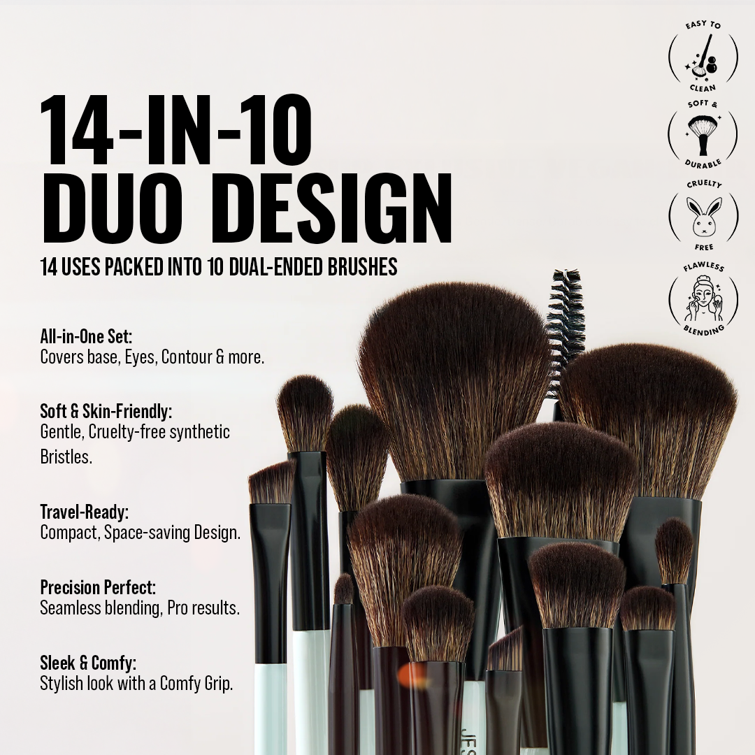 Jessup Beauty14-in-10 Duo-End Brush Versatility Collection