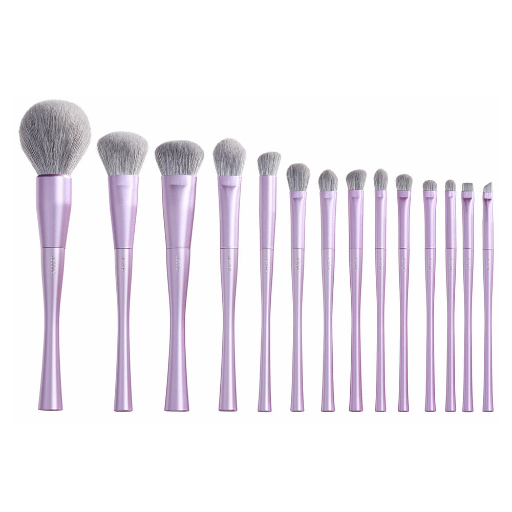 Jessup Makeup Luxury Purple Makeup Brush Set of 14pcs