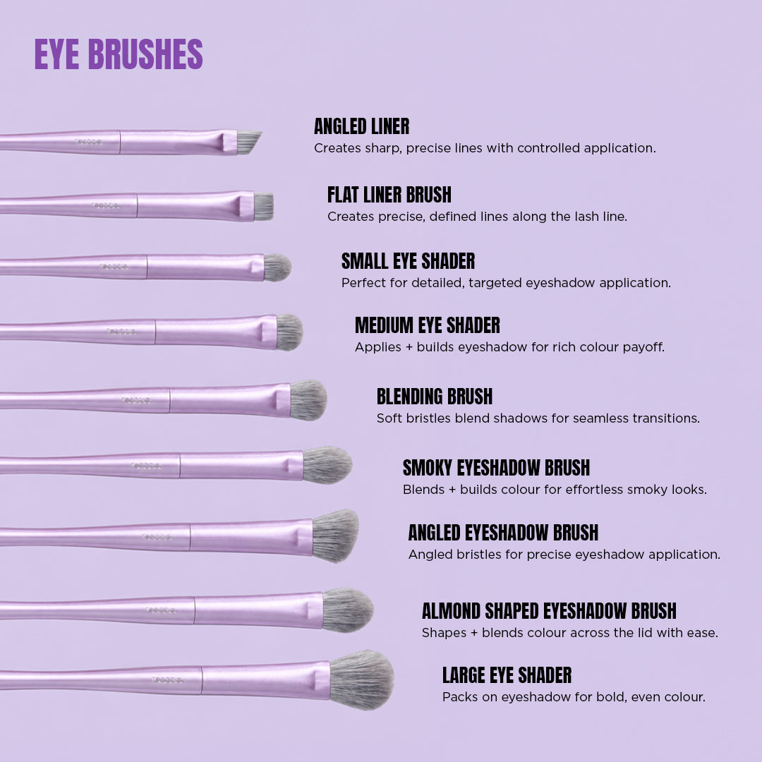 Jessup Makeup Luxury Purple Makeup Brush Set of 14pcs