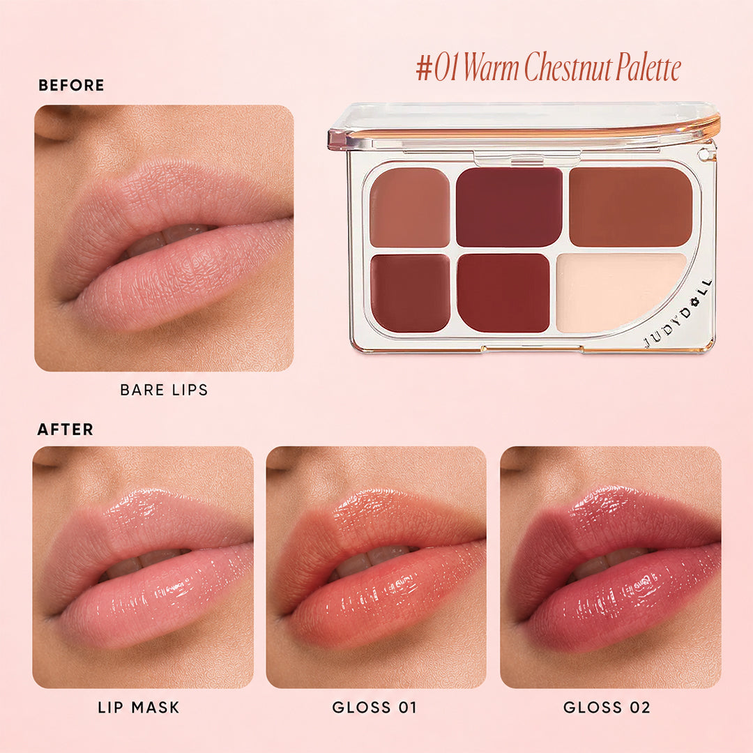 Judydoll 6-Color Multi-Use Lip Palette