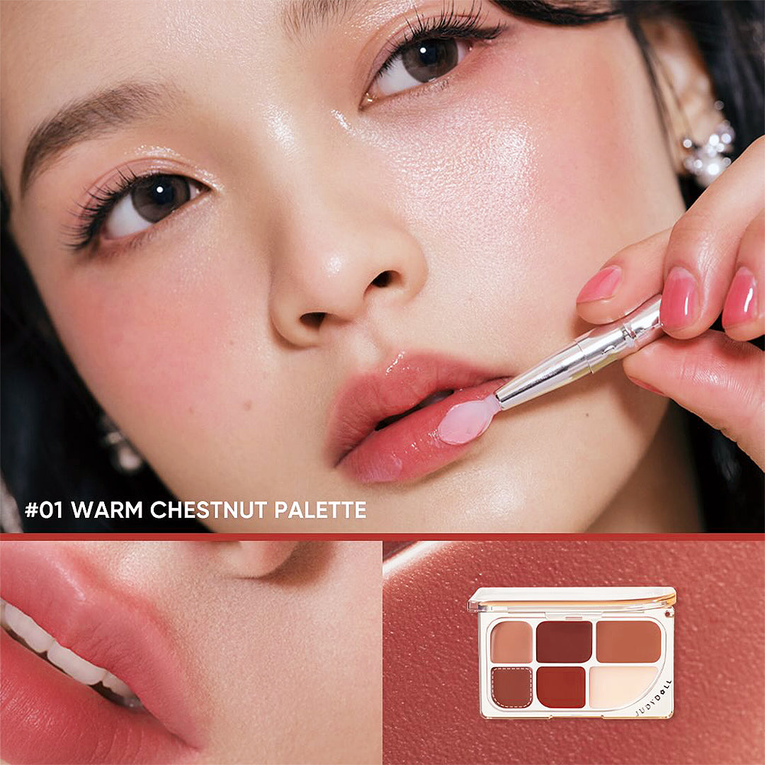 Judydoll 6-Color Multi-Use Lip Palette