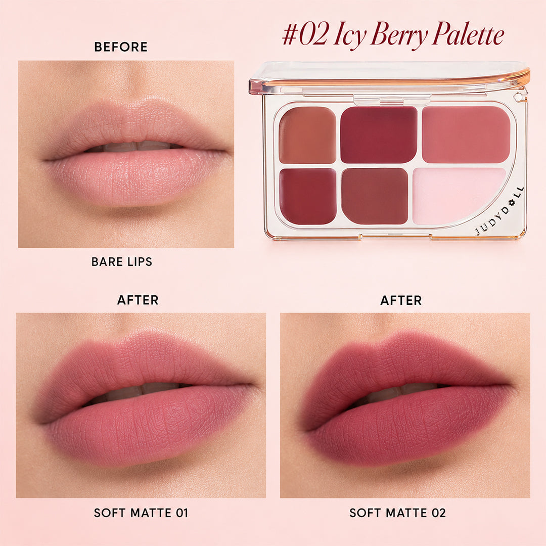 Judydoll 6-Color Multi-Use Lip Palette