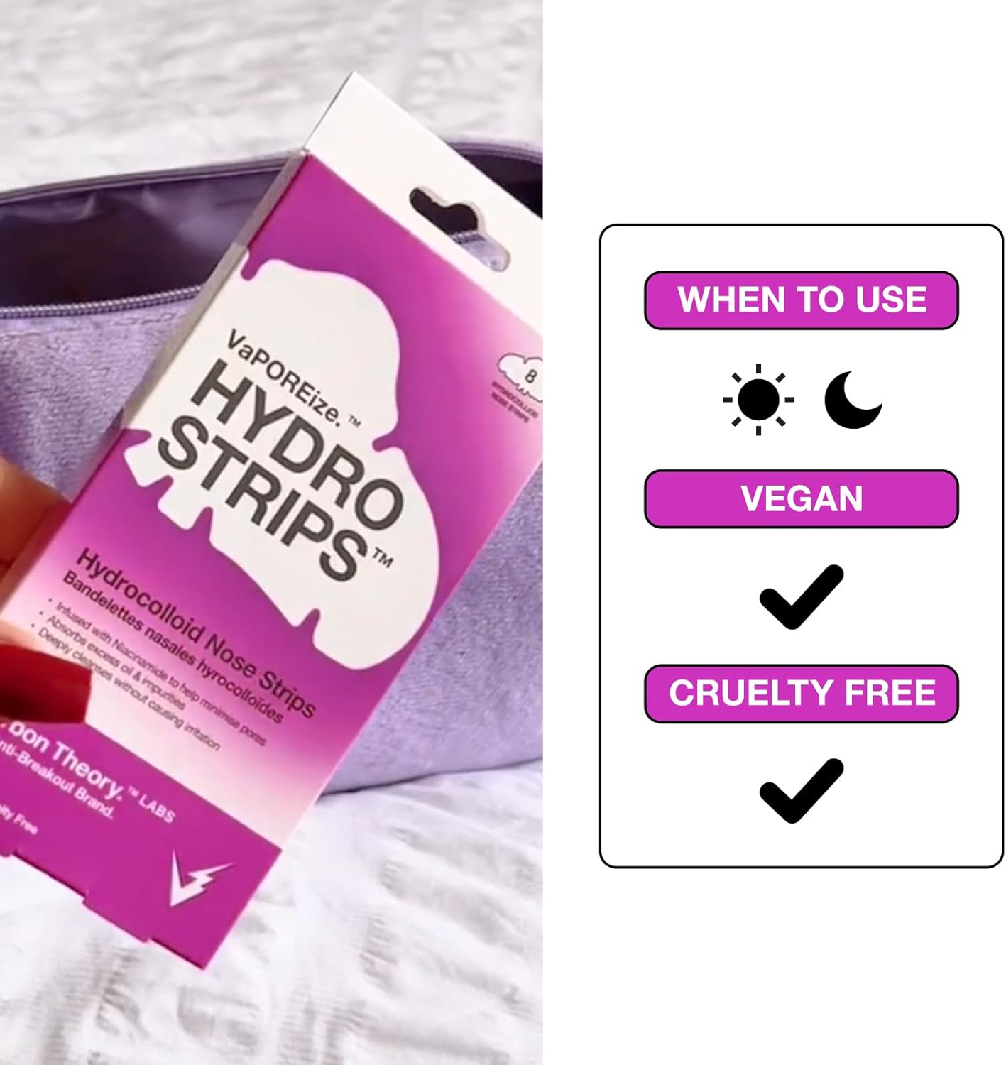 Carbon Theory VaPOREize Nose Pore Strips with Niacinamide x8