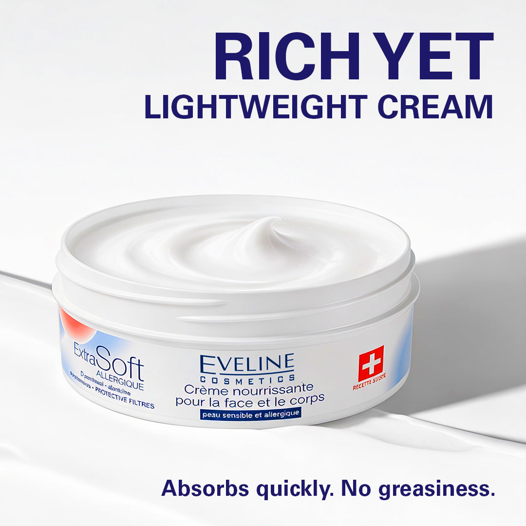 Eveline Cosmetics Soft Nourishing Face And Body Cream For Sensitive Skin 200 ml