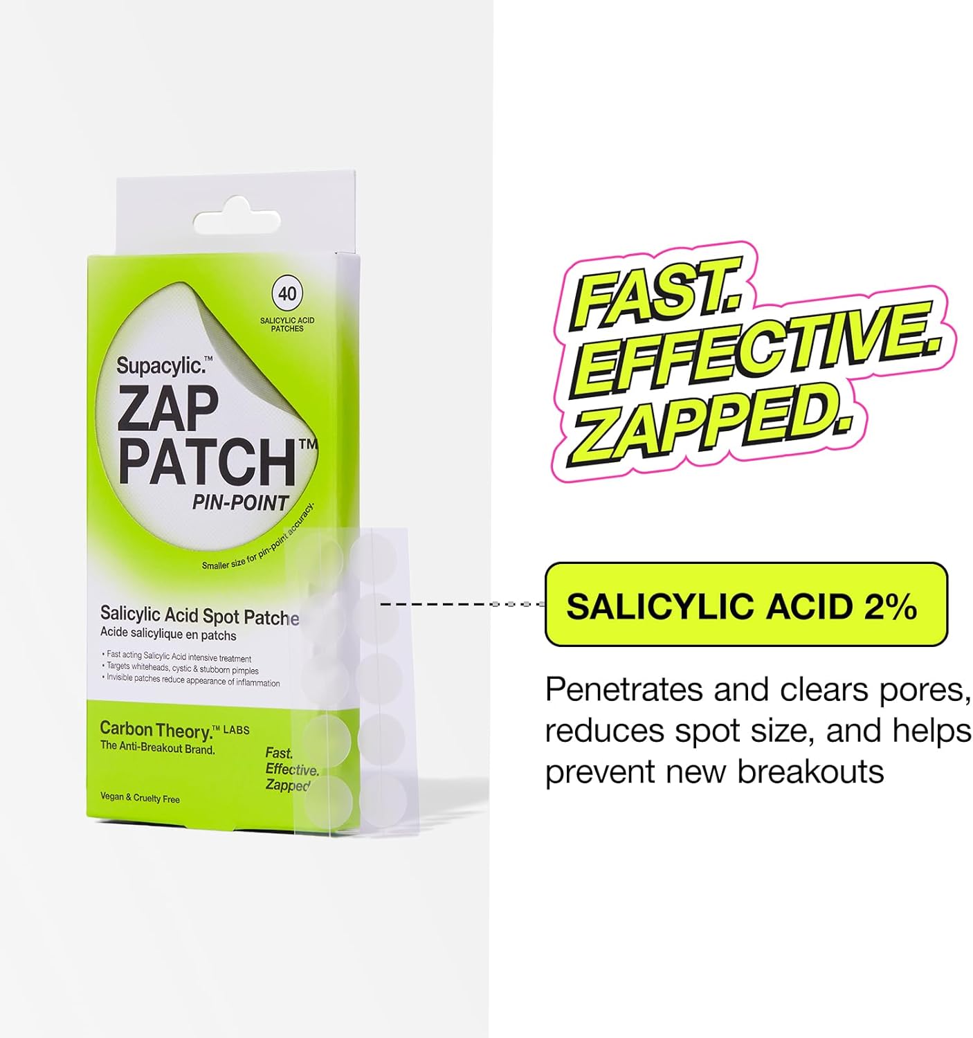 Carbon Theory Supacylic Pin Point Spot Zap Patch X40