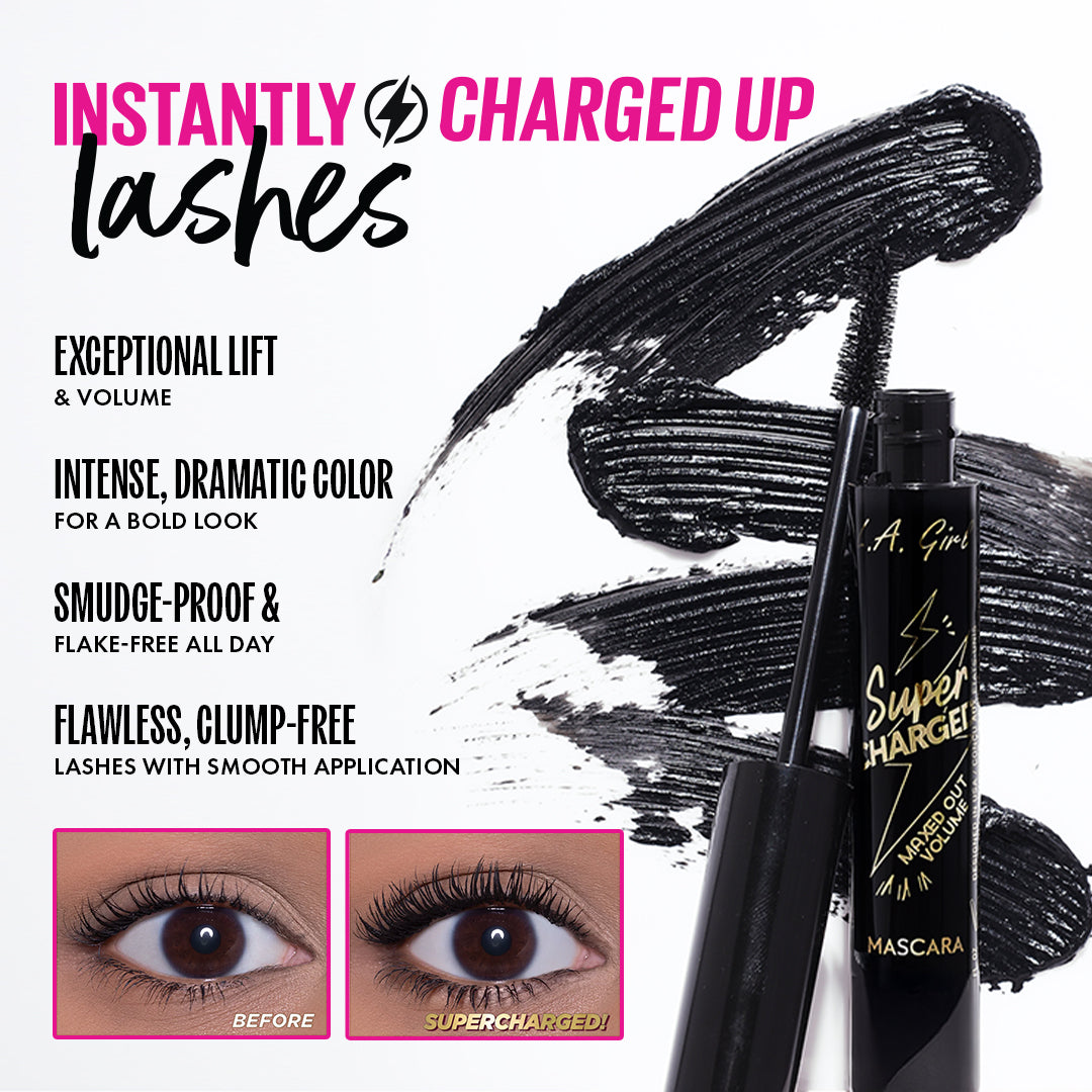 L.A. Girl Super Charged Maxed Out Volume Mascara-Black