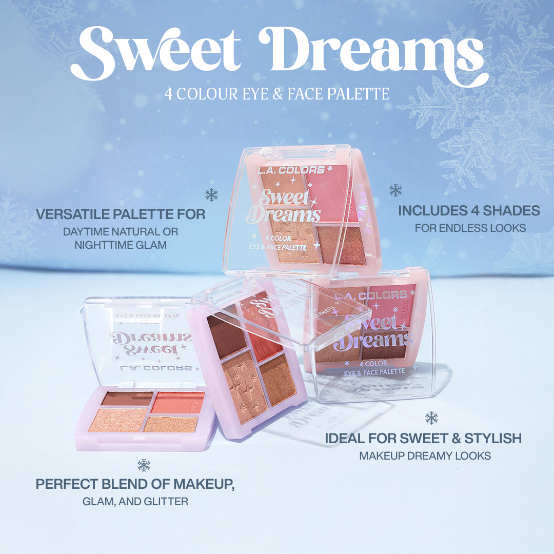 L.A. Colors 4 color Eye & Face Palette Sweet Dreams Stocking Stuffer