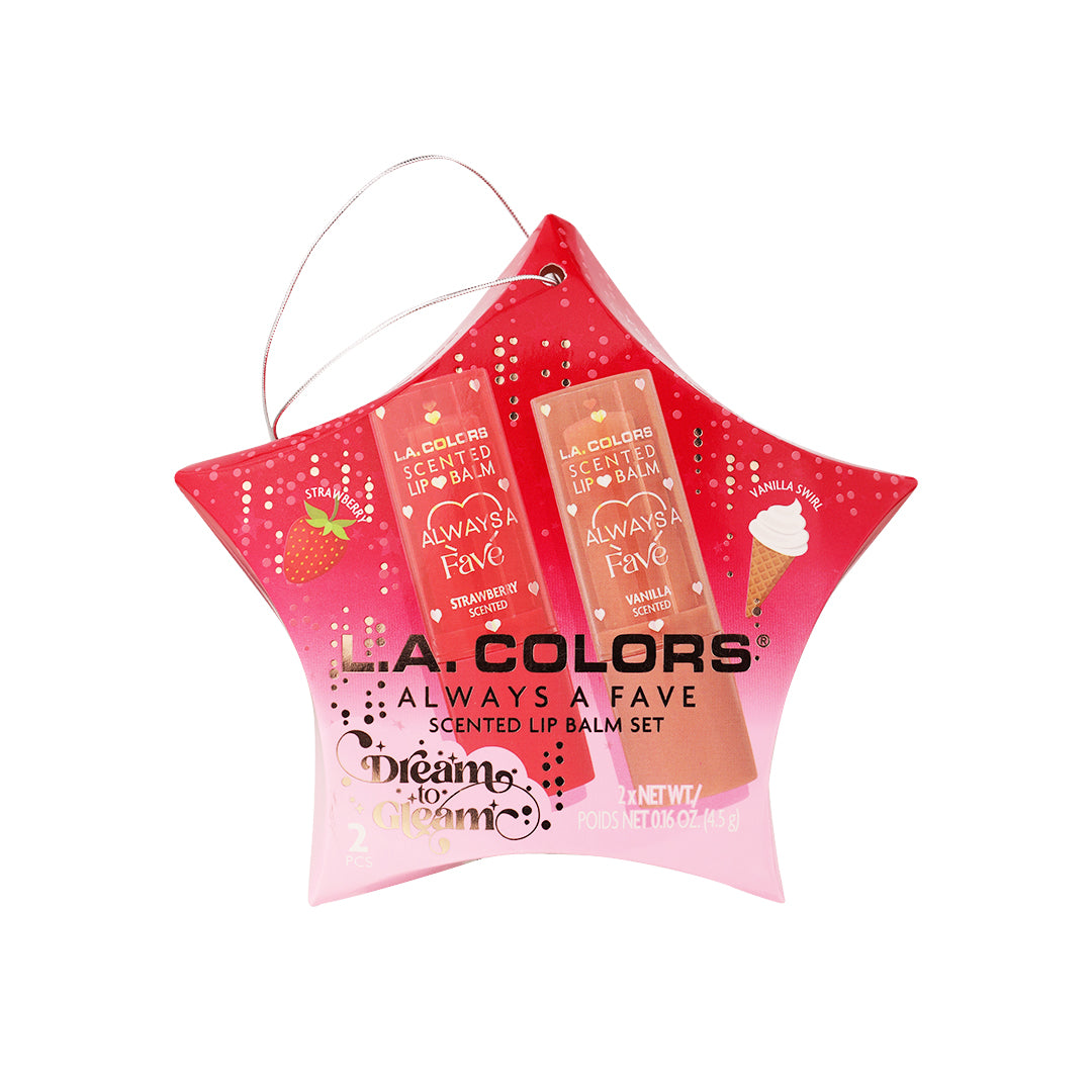 L.A. Colors 2 Pcs Always a Fave Lip Balm Stocking Stuffer