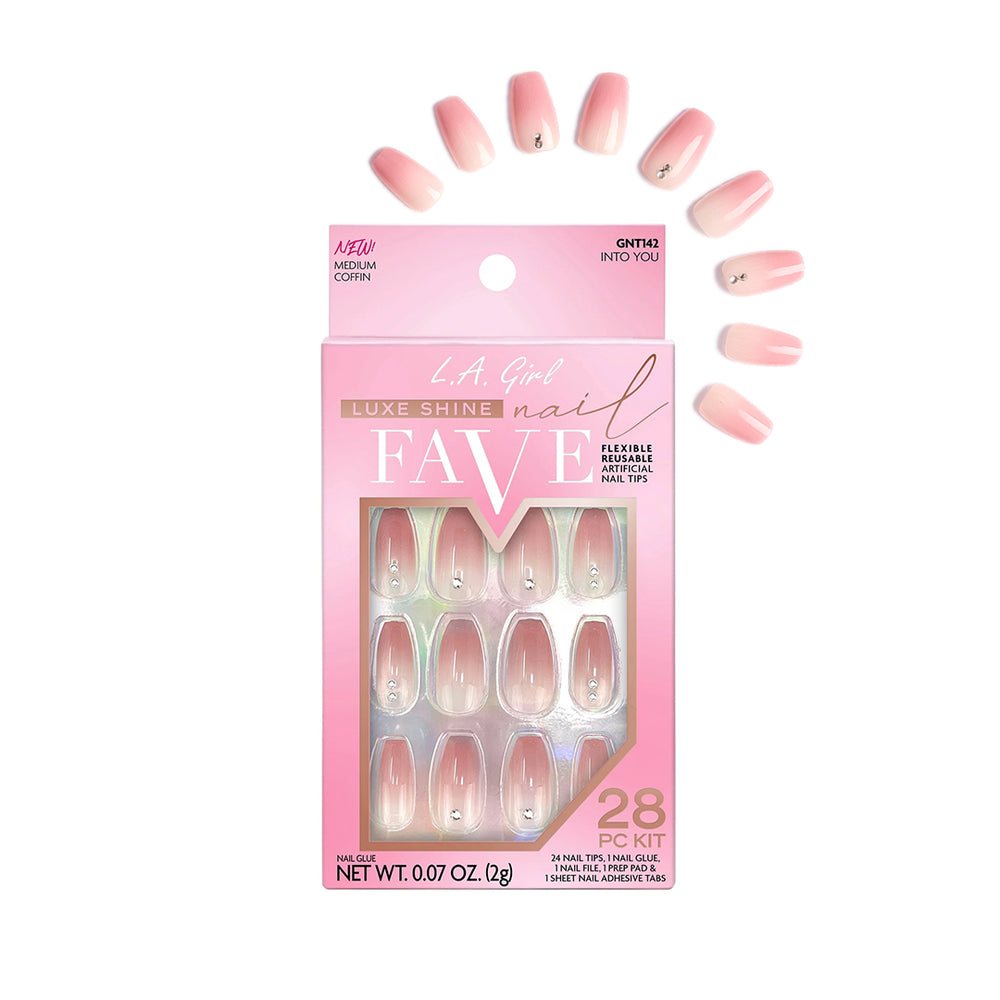 L.A. Girl Luxe Shine Nail Fave Artificial Nail Tips - 28 Pc Kit