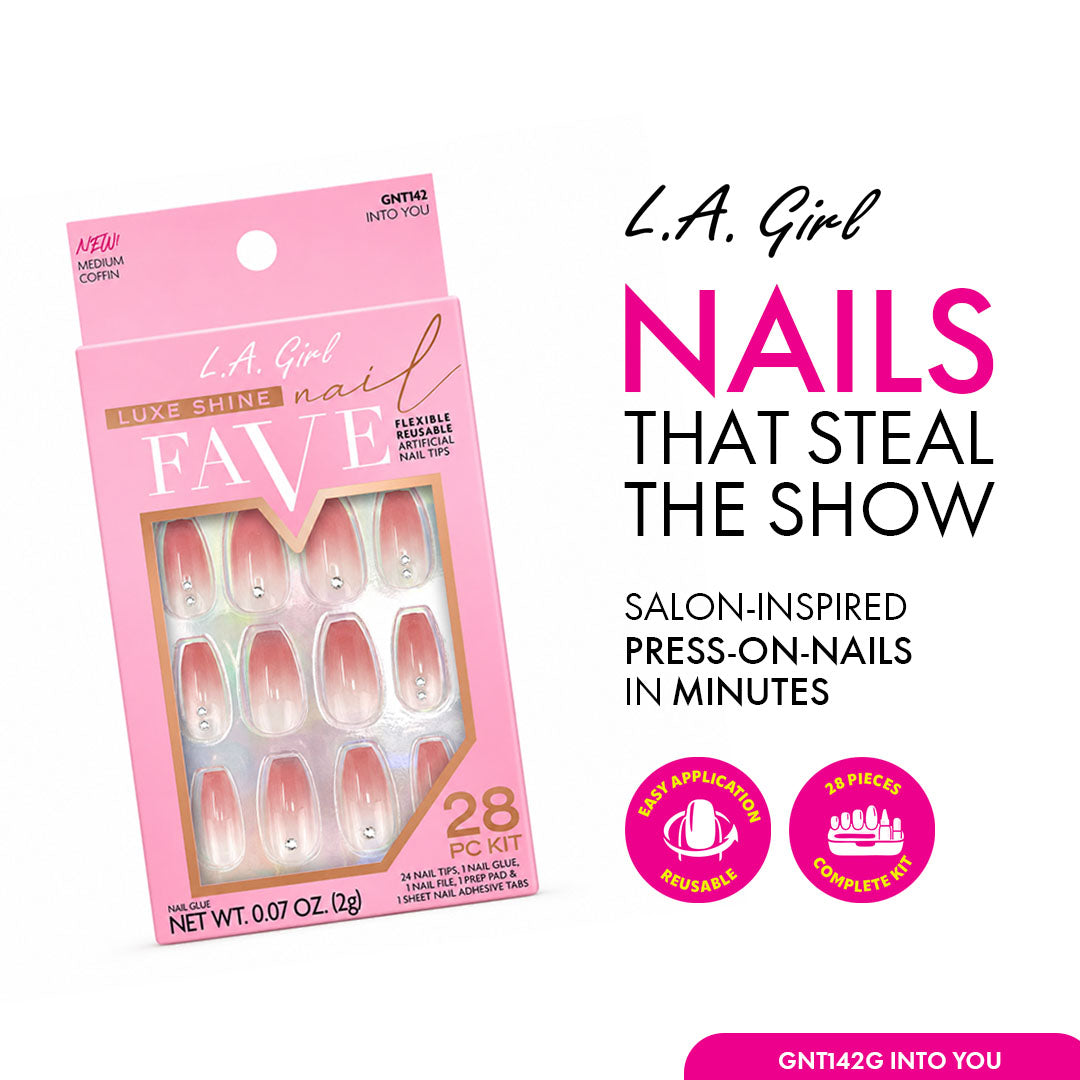 L.A. Girl Luxe Shine Nail Fave Artificial Nail Tips - 28 Pc Kit