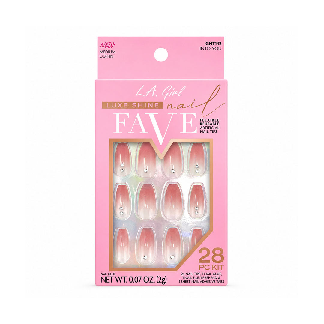 L.A. Girl Luxe Shine Nail Fave Artificial Nail Tips - 28 Pc Kit