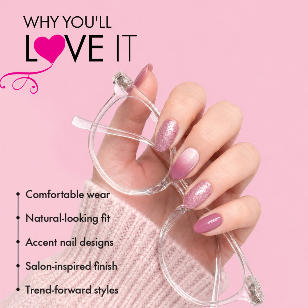 L.A. Girl Luxe Shine Nail Fave Artificial Nail Tips - 28 Pc Kit